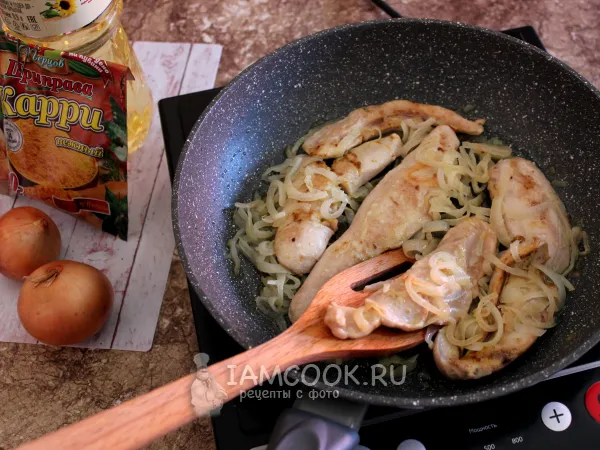 Фото блюда: Жареные молоки лососевых с луком