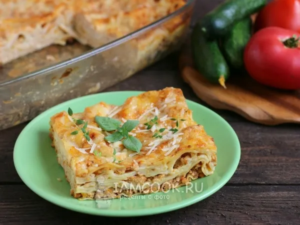 Фото блюда: Лазанья с куриным фаршем