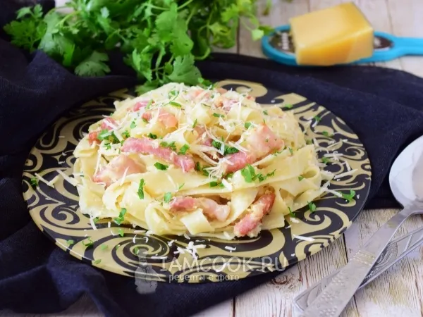 Фото блюда: Фетучини карбонара