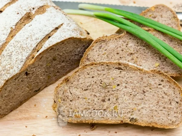 Фото блюда: Пшенично-ржаной хлеб с орехами