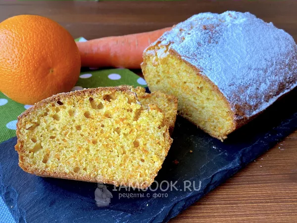Фото блюда: Морковный кекс с апельсином