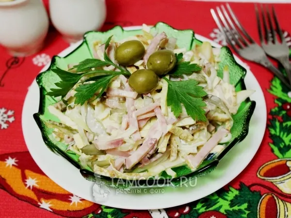 Фото блюда: Салат с корейкой и яйцами