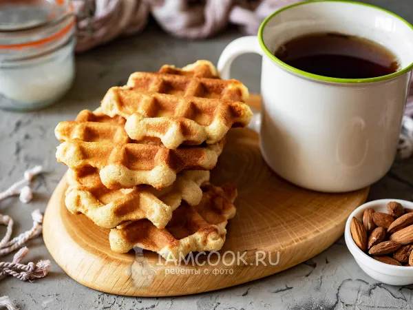 Фото блюда: Кето вафли из миндальной муки
