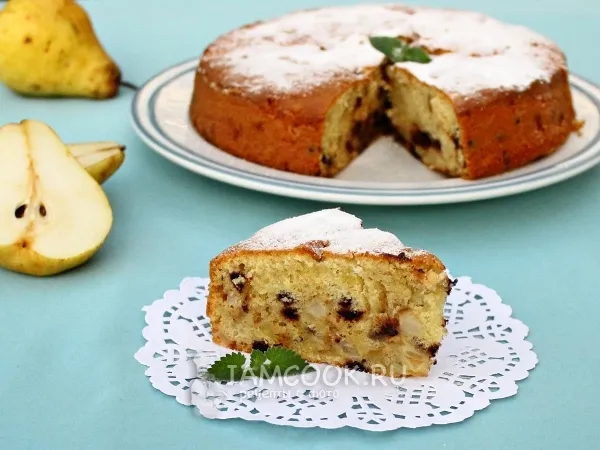 Фото блюда: Пирог с грушами в духовке