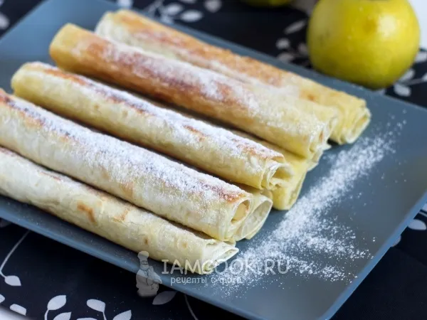 Фото блюда: Лаваш с яблоками на сковороде