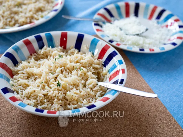 Фото блюда: Рис с луком и сыром