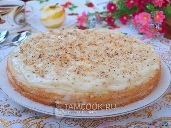 Фото блюда: Бисквит с яблоками