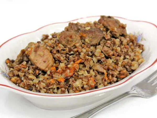 Фото блюда: Гречка со свининой в мультиварке