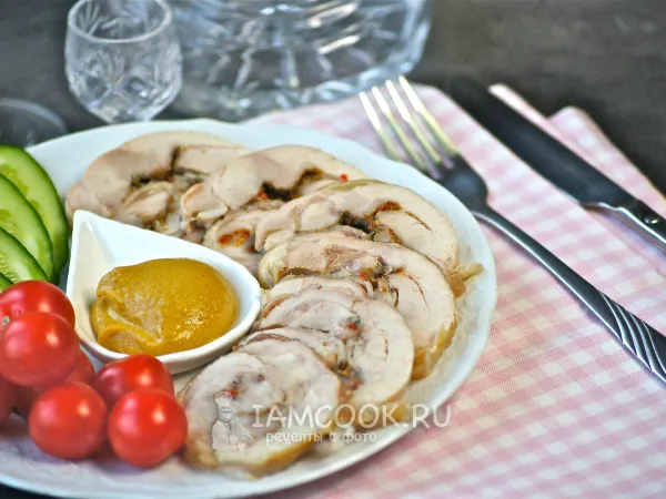 Фото блюда: Рулет из куриных бедрышек