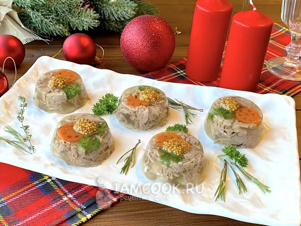 Фото блюда: Заливное из шеи индейки с желатином