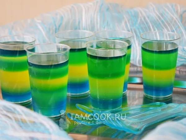 Фото блюда: Желе «Радуга»