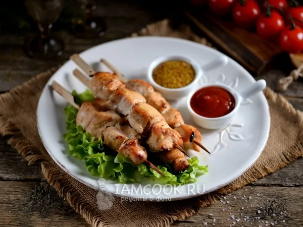 Фото блюда: Куриный шашлык в банке в духовке