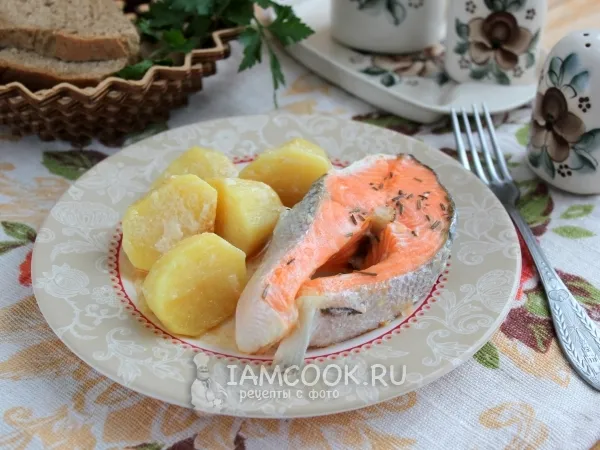 Фото блюда: Рыба в мультиварке с картошкой