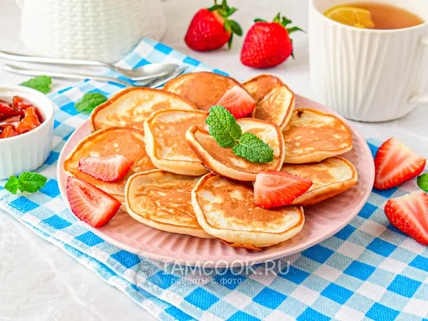 Фото блюда: Тонкие оладьи на кефире