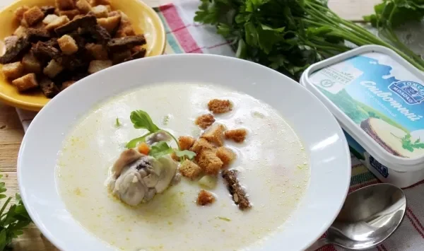 Фото блюда: Сырный суп по-французски с курицей