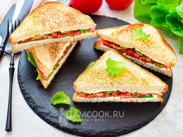 Фото блюда: Сэндвичи с семгой
