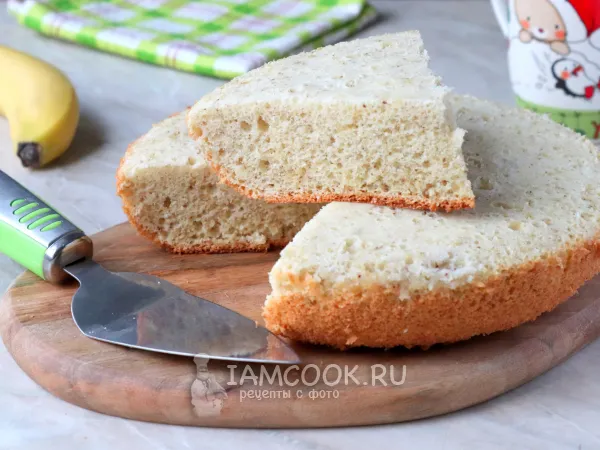 Фото блюда: Банановый бисквит в мультиварке