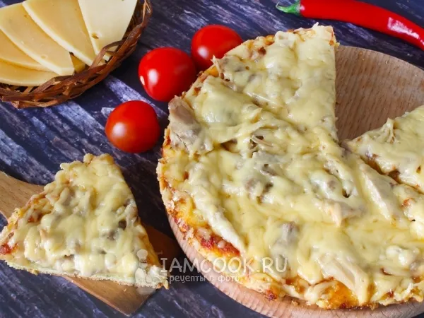 Фото блюда: Пицца в мультиварке без дрожжей