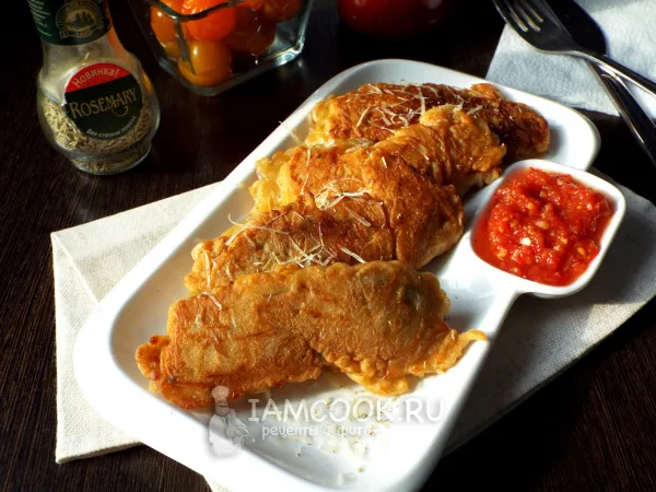 Фото блюда: Горбуша в сырном кляре на сковороде