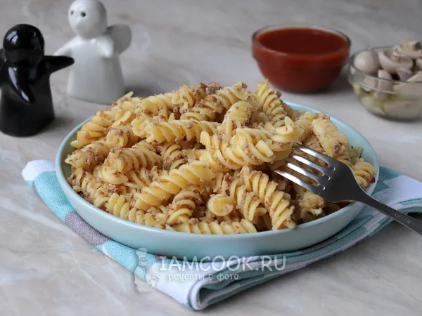 Фото блюда: Макароны по-флотски с говядиной