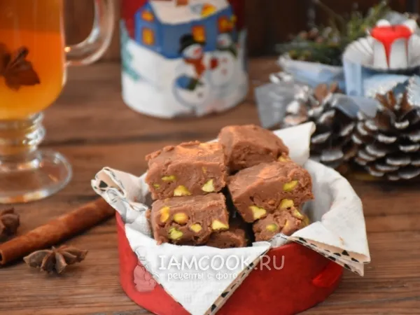 Фото блюда: Мягкие шоколадные конфеты с фисташками