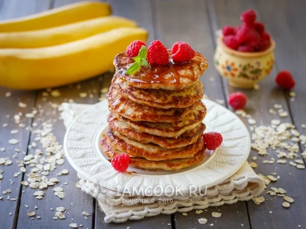 Фото блюда: Оладьи из бананов, овсянки и яиц