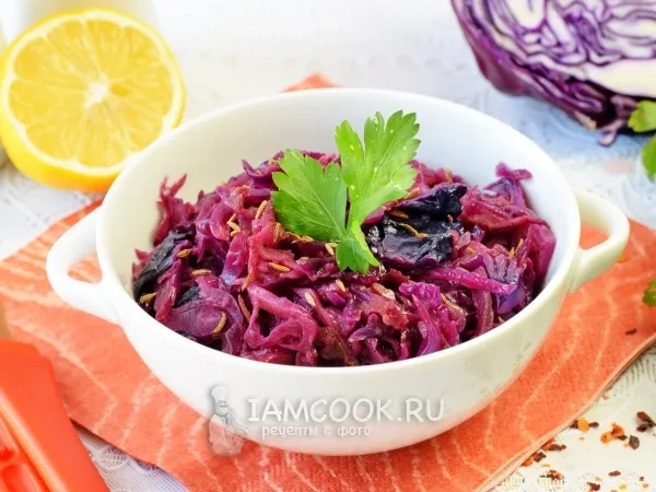 Фото блюда: Тушеная краснокочанная капуста по-чешски