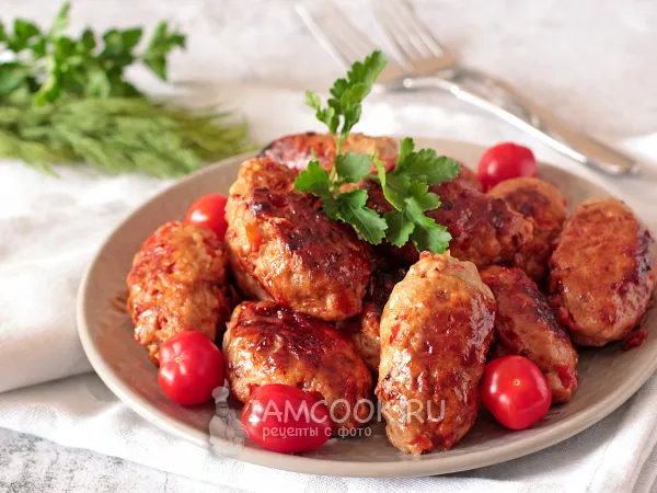 Фото блюда: Котлеты из фарша с овощами без панировки