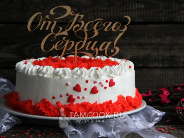 Фото блюда: Торт «Красный бархат» в мультиварке