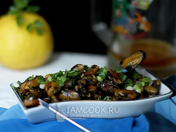 Фото блюда: Мидии жареные с чесноком