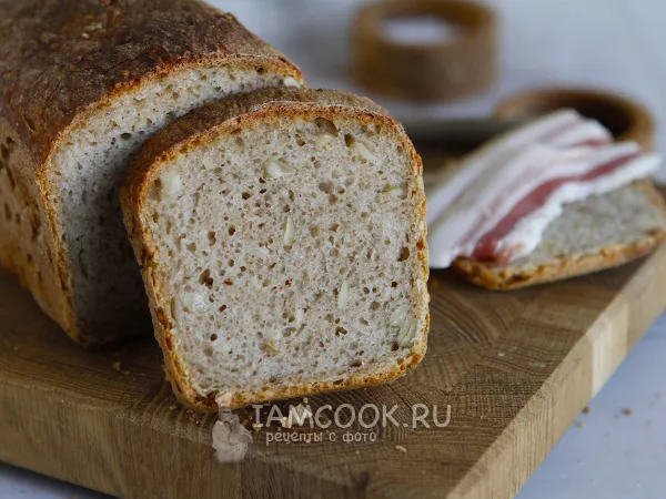 Фото блюда: Хлеб с тыквенными семечками на закваске