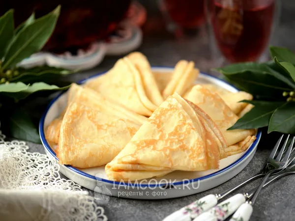 Фото блюда: Блины на молоке и сливочном масле