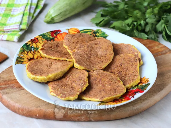 Фото блюда: Кабачковые оладьи с овсяной мукой