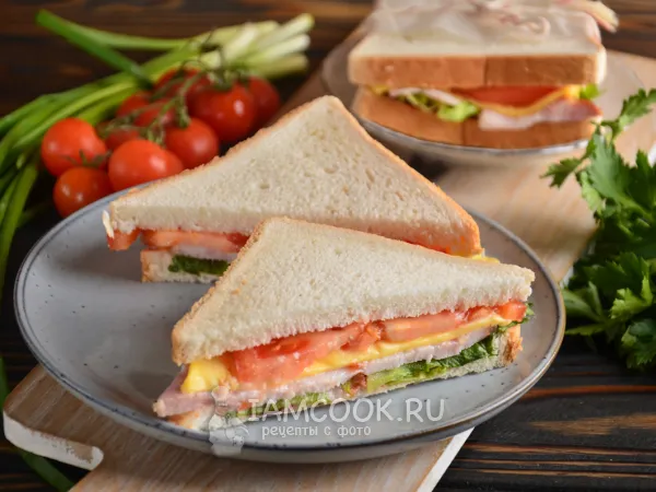 Фото блюда: Сэндвич с грудинкой