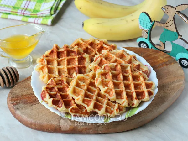 Фото блюда: Творожно-банановые вафли