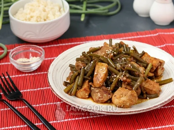 Фото блюда: Свинина с чесночными стрелками