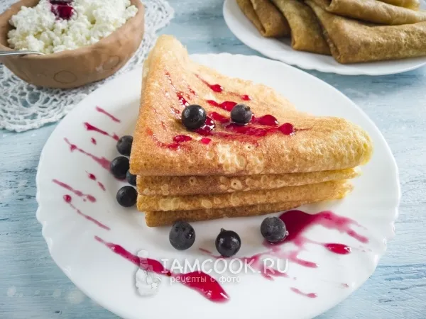 Фото блюда: Блины из кукурузной муки на кефире