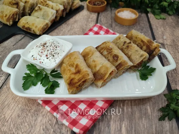 Фото блюда: Пирожки из рисовой бумаги