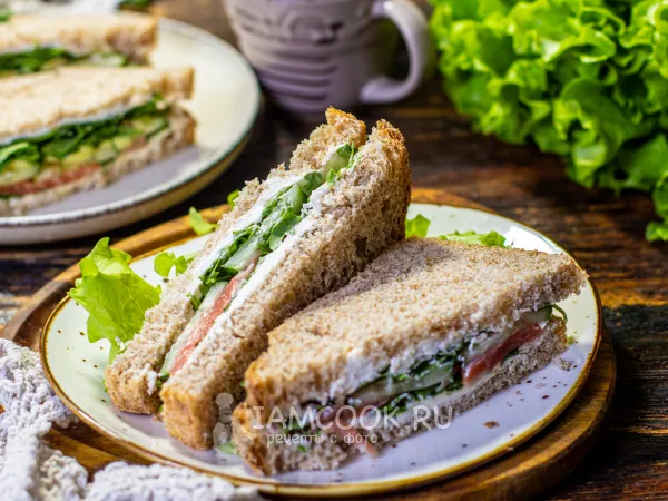 Фото блюда: Сэндвич с красной рыбой