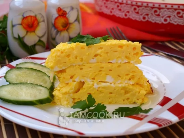 Фото блюда: Пышный омлет в духовке