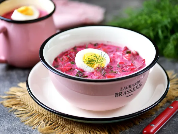 Фото блюда: Холодный борщ из маринованной свеклы