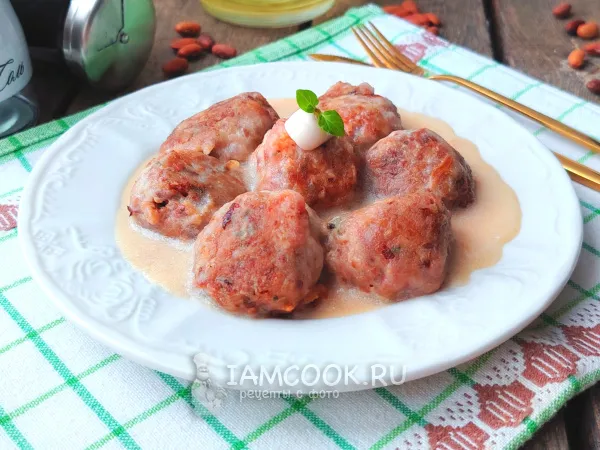 Фото блюда: Фрикадельки из фасоли