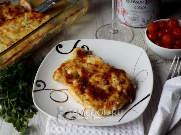 Фото блюда: Курица в соусе бешамель