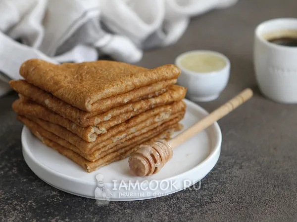 Фото блюда: Блины из ржаной муки на закваске