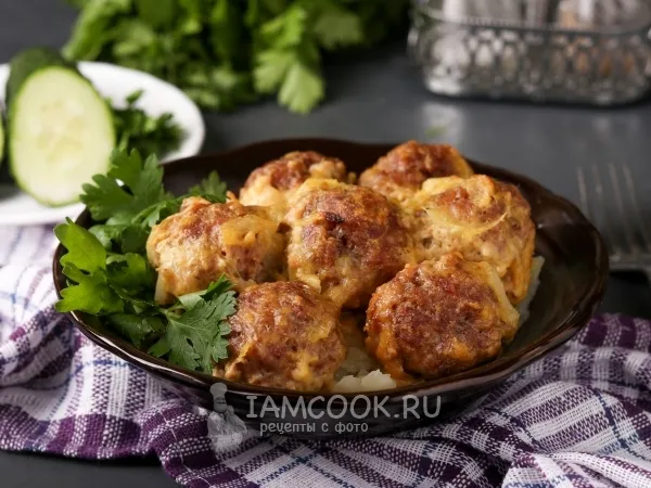 Фото блюда: Говяжьи фрикадельки под соусом с карри