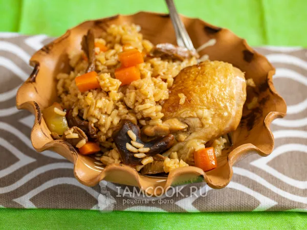 Фото блюда: Плов с сушеными грибами